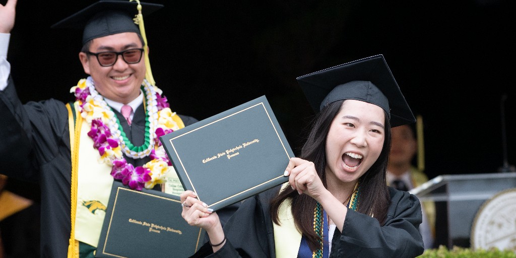 calpolypomona's tweet image. We're so proud of our 2022 graduates from The Collins College of Hospitality Management! The next class from one of the finest hospitality management schools in the country is ready to go make their mark on the world! #CPPgrad 🎓