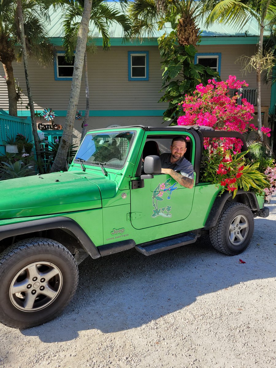 Cruising to the weekend like Chris, one of our certified horticulturists. He handles plant installs, deliveries & garden consultations on the islands. If you see the green Jeep, be sure to beep. Our friendly staff can help with Summer landscaping needs 👋 rswalsh.com/garden-center/