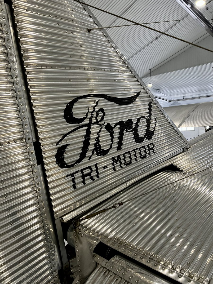 Lcarnes7's tweet photo. I didn’t #FlyTheFord but I got to hang out in the hangar with the Ford Trimotor. https://t.co/2LpE132L2d