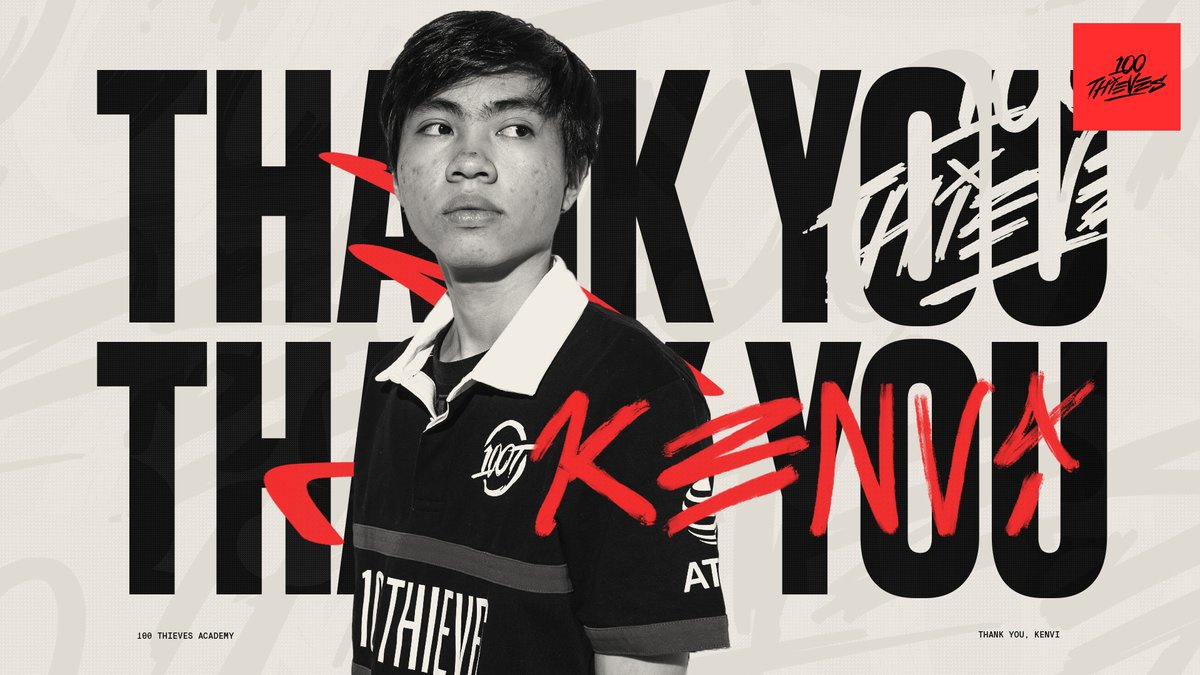 100T_VAL's tweet photo. From Amateur to Academy, @KenviLoL has grown each step of the way. Today, we are announcing his departure from 100 Thieves for a new opportunity. 

We couldn't be happier to support your next chapter in competitive LoL, Shane. We'll see you on the rift this Summer! #100T https://t.co/BeQm56ghUQ