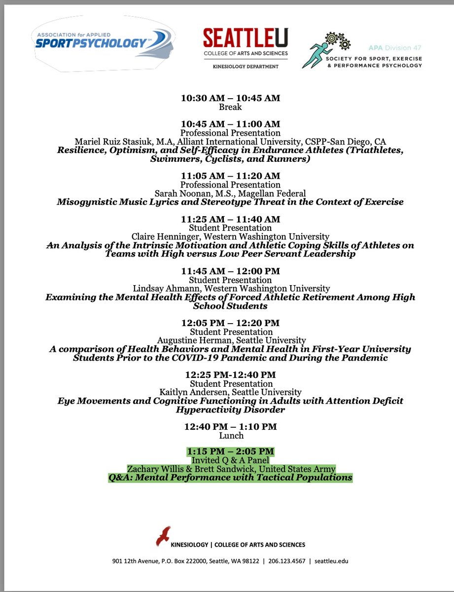 plu_kinesiology's tweet photo. Way to go, #TEAMKINS - Dr. Martin, Brett Sandwick, and Zach Willis '19 all presented at the AASP PNW Regional Conference in April! https://t.co/2VdgkW5Wt6