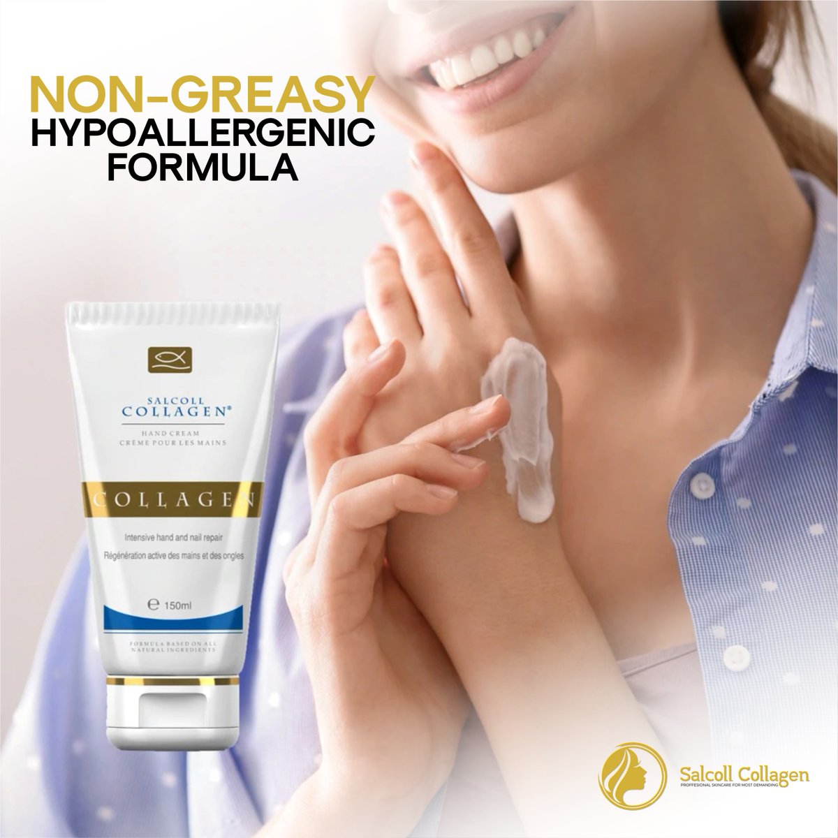 OfficeSalcoll's tweet photo. Salcoll Collagen Hand Cream is hypoallergenic &amp; bears a perfect consistency that leaves no oily/greasy mess behind after application. It’s about time your hands got their dues.
-----
Shop Now : https://t.co/l65QhYRpBI
.
#salcollcollagen #salcollcollagenhandcream #moisturizer https://t.co/FAAKIgZbyr