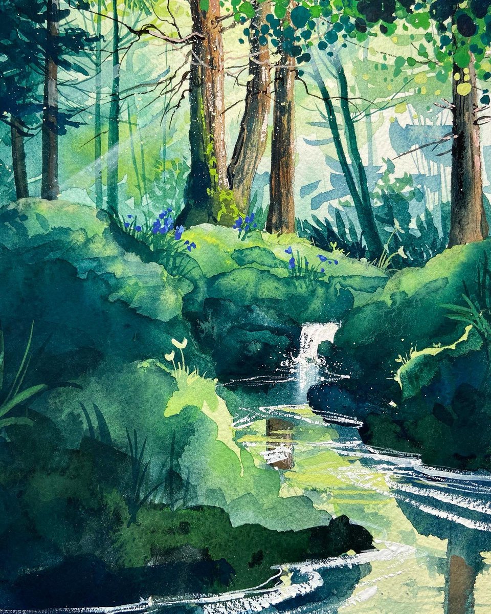 tagsalegirl's tweet photo. Just a couple gouaches from my ‘enchanted’ series! https://t.co/JmjP01jj19