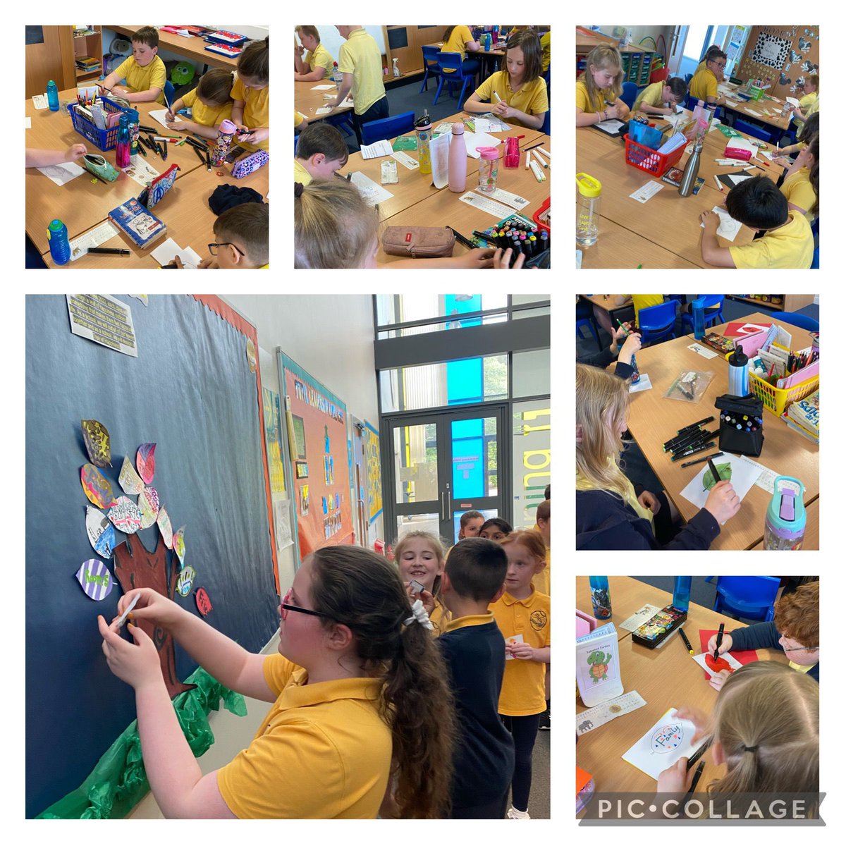 MurrayPrimaryEK's tweet photo. Room 5 decorated their “Happiness leaf” and kick started the happiness tree! #healthweek #happinesstree https://t.co/xcquOQPKNt