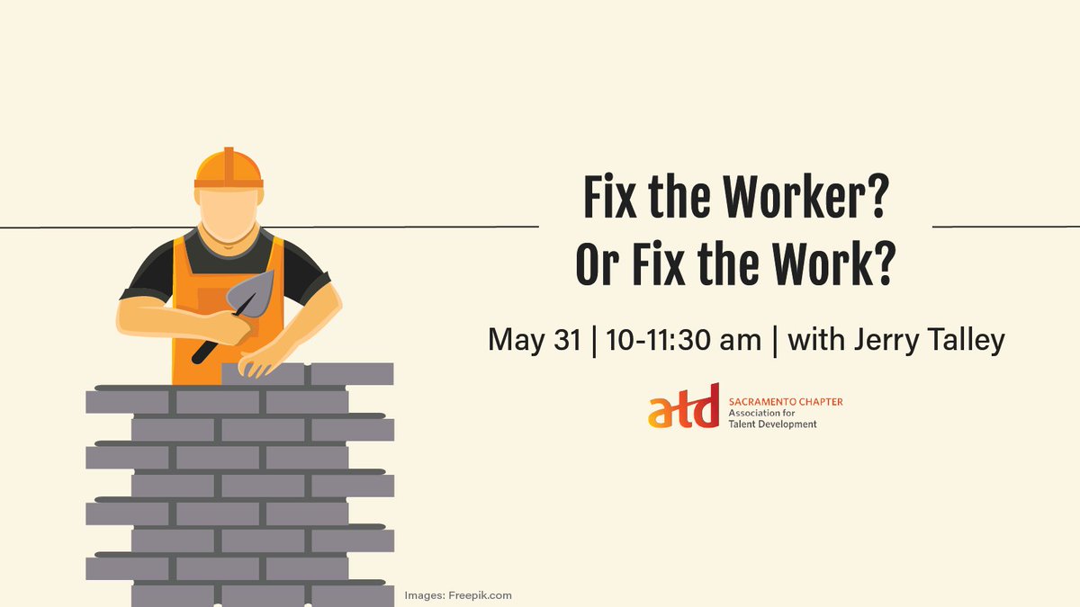 ATDSac's tweet image. Organizations have no shortage of problems to address. And when performance falls short, we are quick to focus on the worker. But do you have an equally robust tool kit for analyzing and re-designing work? 

Click here to register: tdsac.org/event-4832607