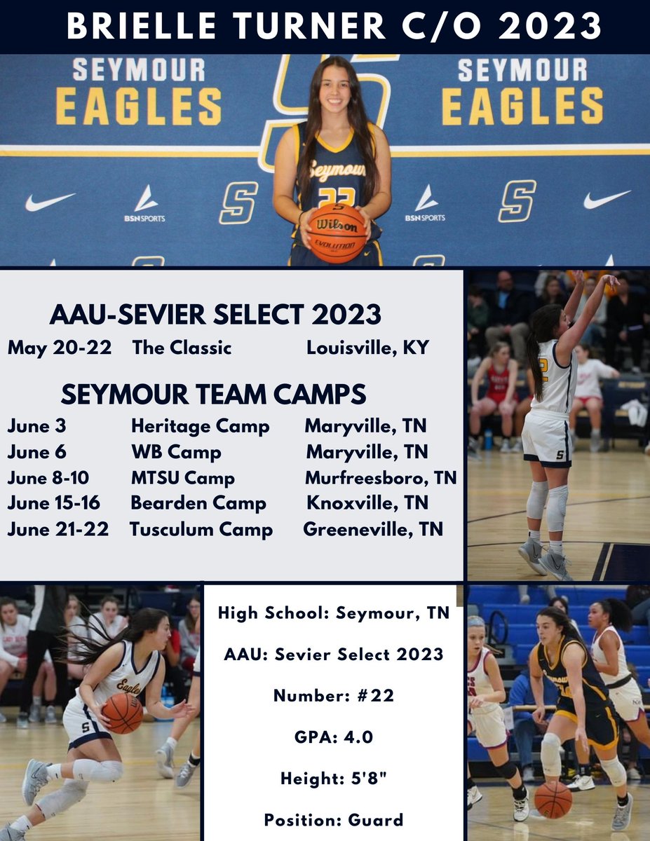 Brielle Turner <a href="/BrielleTurner5/">Brielle Turner</a> is looking forward to playing against strong competition at The Classic in Louisville, KY this weekend. Here is her team's schedule. Come check her out! hudl.com/video/3/120838…