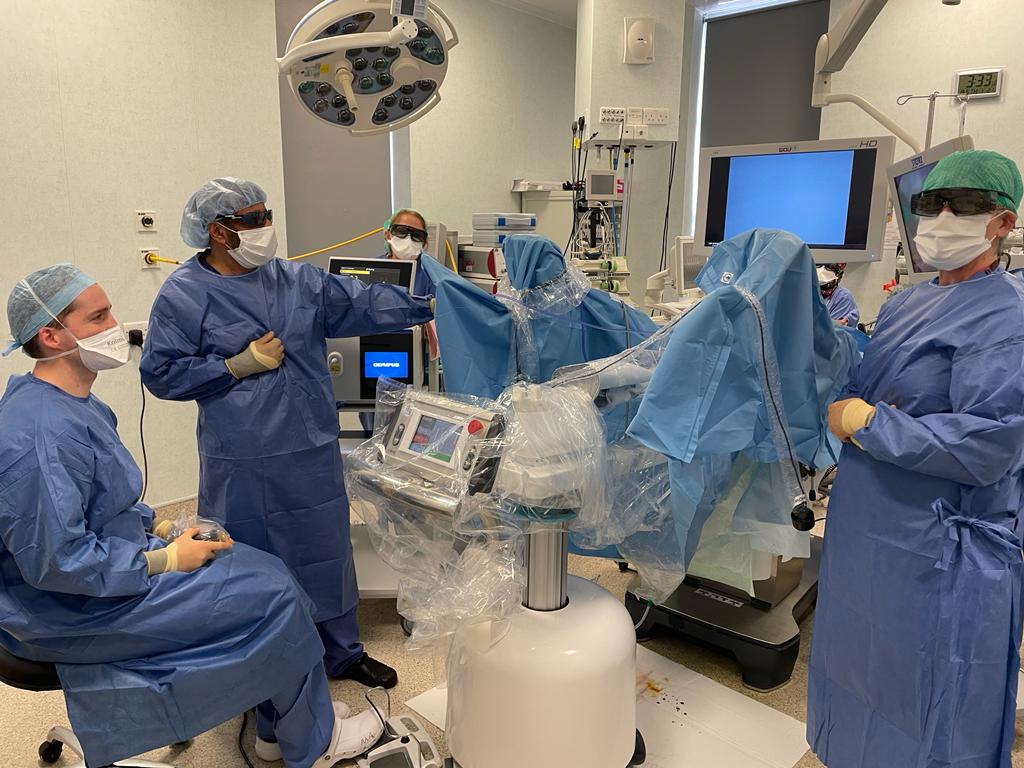 Housbow's tweet photo. 4th Day in Ireland!

ILY Robot trials with Dr Subhasis Giri, Dr Thomas Jacob and @bobkeenan13 at @StJohnsHospLmk 

Support by my friend @Joeoneilllucan IHS Ltd.

let's destroy stones 🎮 🦾 

#madeinfrance 
#endourology 
#rirs
@Talkabouturolo1 
@endouroacademy 
@AnthonyMorel https://t.co/LFhTtC8szi