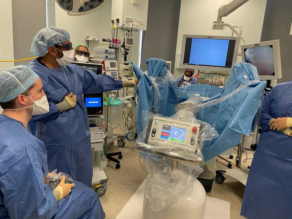 Housbow's tweet photo. 4th Day in Ireland!

ILY Robot trials with Dr Subhasis Giri, Dr Thomas Jacob and @bobkeenan13 at @StJohnsHospLmk 

Support by my friend @Joeoneilllucan IHS Ltd.

let's destroy stones 🎮 🦾 

#madeinfrance 
#endourology 
#rirs
@Talkabouturolo1 
@endouroacademy 
@AnthonyMorel https://t.co/LFhTtC8szi