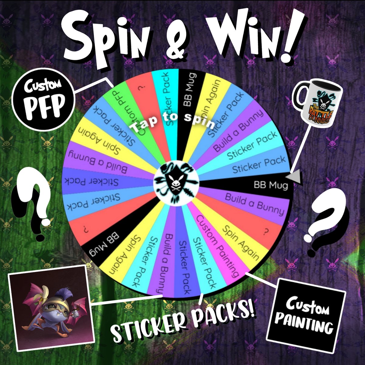 🐰⚠️ join us TONIGHT! 

👀 9pm EST in #Discord 
🍻 weekly Drink &amp; Draw PLUS Spin &amp; Win for our drawing contest 

(you have until 7pm EST to enter!) 👇👇👇 

discord.com/events/9268849… #NFTCommunity #discordevent #NFTGiveaway #fridayplans