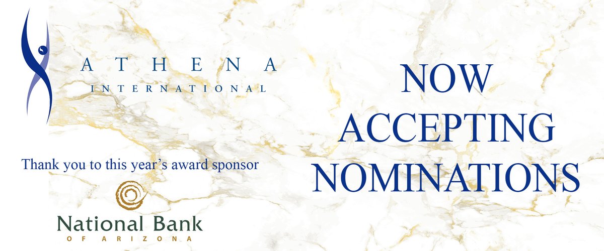 For over 30 years, the Yuma County Chamber of Commerce has been the proud licensee for the prestigious ATHENA International Award®, recognizing outstanding Yuma County residents. Nominations will be accepted through Wednesday, June 15. Nomination form: forms.gle/iv4sJTK25nPLk4….