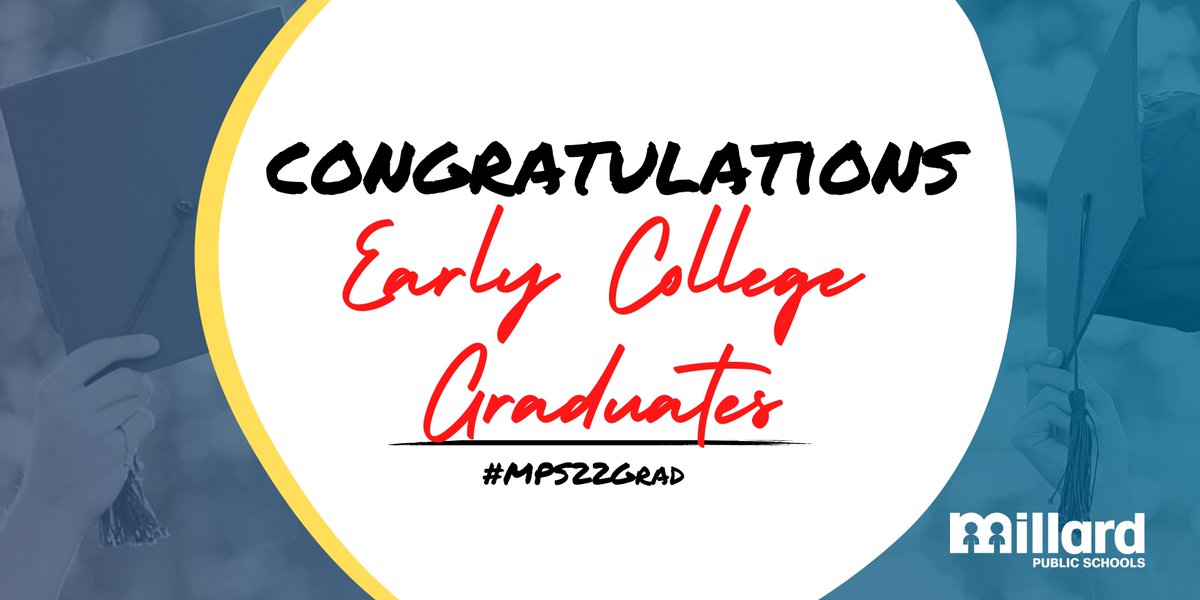 MillardPS's tweet image. 1⃣4⃣3⃣ Early College students will graduate with their Associate of Arts Degree from @mccneb tonight.
Next weekend they will walk across the stage as @MSHSactivities graduates. #MPS22Grad #Proud2bMPS