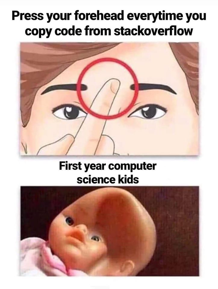 StackOverflow's tweet image. Our next version of #TheKey will press your forehead for you. #stackoverflowmemes #mememay