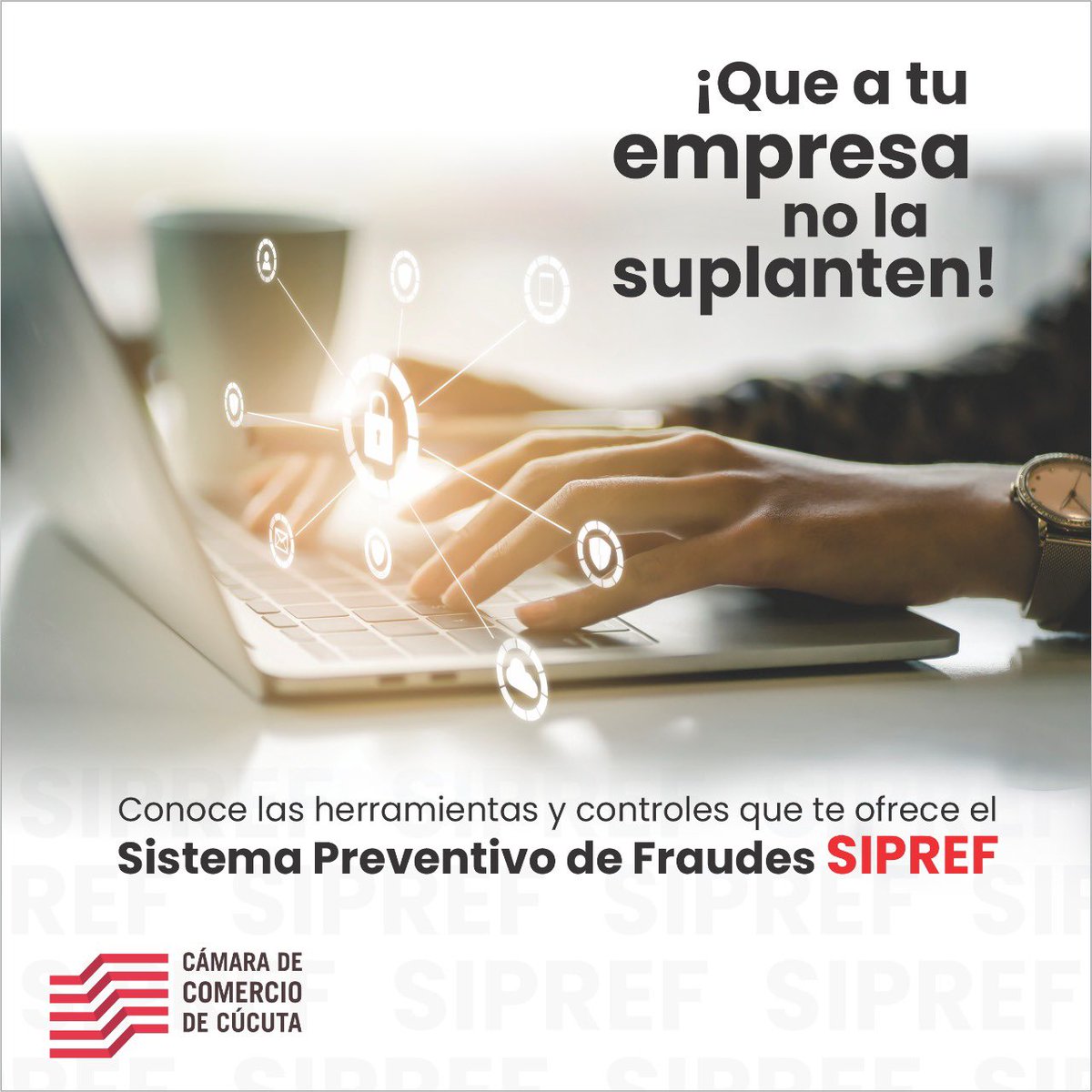 cccucuta's tweet photo. En las cámaras de comercio velamos por la seguridad de la información. Por eso fortalecemos permanentemente las políticas, procedimientos, mecanismos y acciones pedagógicas del Sistema Preventivo de Fraudes (SIPREF). Conoce más sobre este tema: https://t.co/g0pbFGBzIH
#SIPREF https://t.co/55zClctLtx