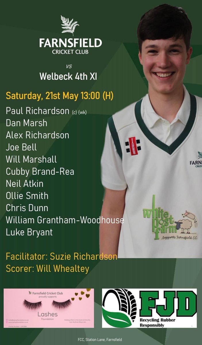 🚨TEAMS🚨

1st XI are looking to extend their unbeaten run yet again away <a href="/ClubRetford/">Retford Cricket Club</a> 

2nd XI are hoping to build on their first win last week as they take on <a href="/blythccnotts/">Blyth Cricket Club</a> at Station Lane

3rd XI are down at Edingley, taking on <a href="/WelbeckCricket/">Welbeck Cricket Club</a> 4th XI
🌿🌿
#UTF #CricketAtHeart