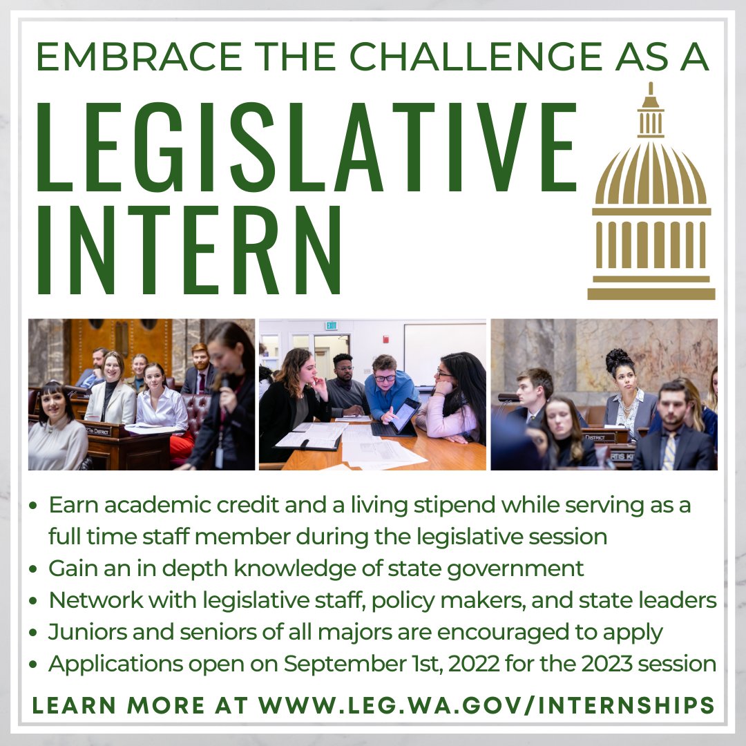EvergreenStCol's tweet photo. Representatives from the Legislative Internship Program will have a table on campus from 11 a.m. to 1 p.m. next Thursday, May 26. Learn more at https://t.co/6BxC1Iab4T https://t.co/cOlDL6hWVD