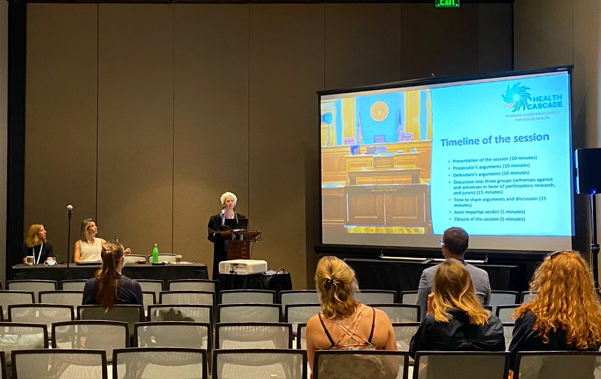 SuzannahDhooghe's tweet photo. Congratulations to @GinGarriga @TeatskeA &amp; Maïté Verloigne for this creative and interactive session ‘where is the science in participatory research?’, bringing forward the pro’s and con’s, with the jury’s conclusion: the science is there, but real PAR is also an art #ISBNPA2022 https://t.co/uxAV3Gurkj