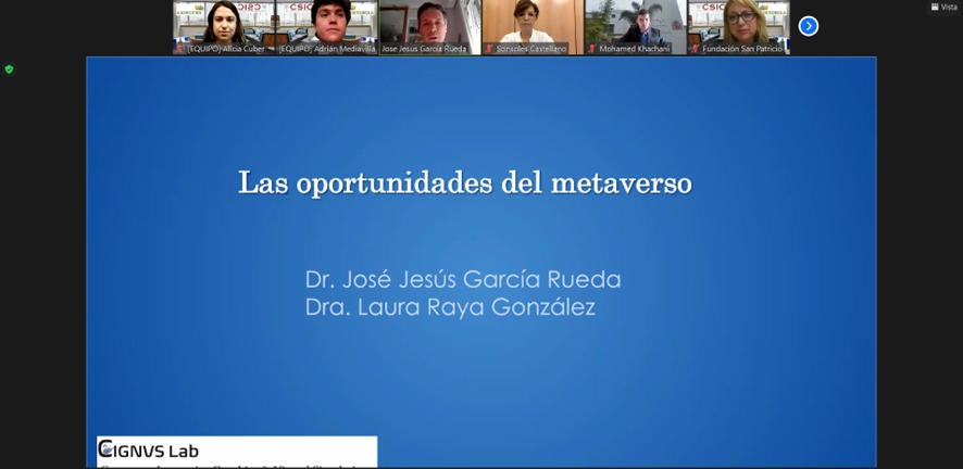 Interesantísima y muy actual ponencia del Dr. José Jesús García Rueda sobre “Las oportunidades del #Metaverso, desde el Grupo de Investigación Computer-Inmersive Graphics &amp; Virtual Simulations.