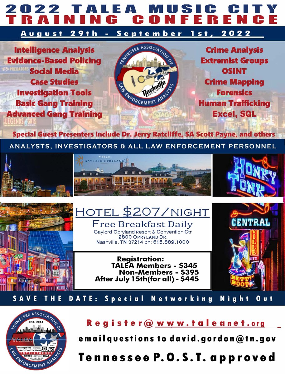TALEanalysts's tweet photo. Wow, we’re only 100 days away from the 2022 TALEA Music City Training Conference in Nashville!  
We're looking forward to seeing y'all! https://t.co/HS9GB1Rxma