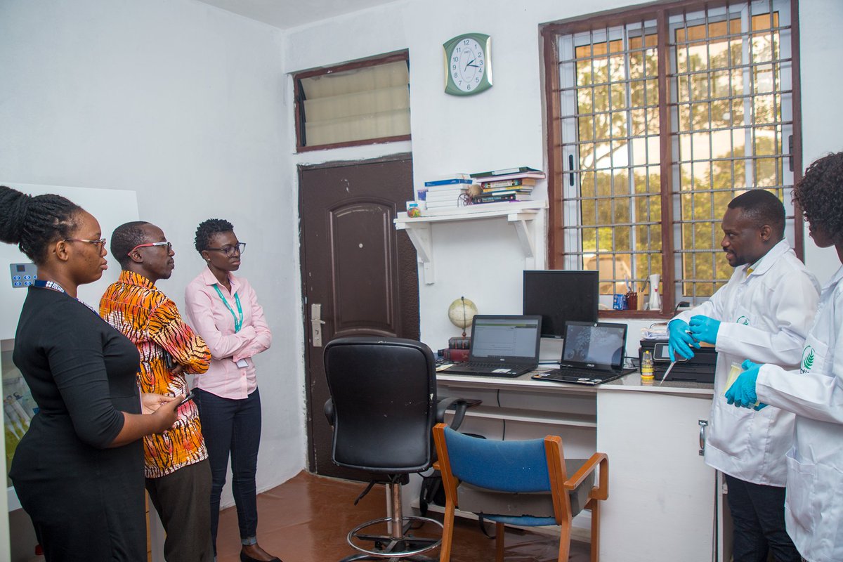 gbip_iau's tweet photo. We toured our partner @TractilisBio facilities with @ghBritish IAU team &amp; met PhD student @EmmanuelOsisio2 &amp; scientist @Rosay_Carr who took us through #pathogensequencing, colistin resistance studies and other projects they do. @BandohChristy @KwabenaDuedu @gyamjones @FCDOGovUK https://t.co/MFywbzVdfc
