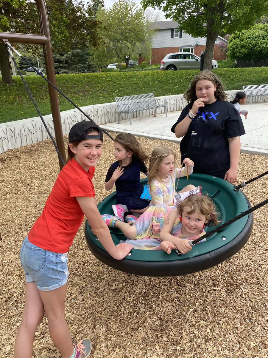 MsFraserHR's tweet photo. We had such a fun time with the Littlest Hoyas yesterday that we decided to spend more time together today! Big Buddies and Little Buddies completed a spring scavenger hunt, and ended up playing at the park! Yay for Spring! @holyrosaryhoyas @WellingtonCath https://t.co/4yXqrYLLa7