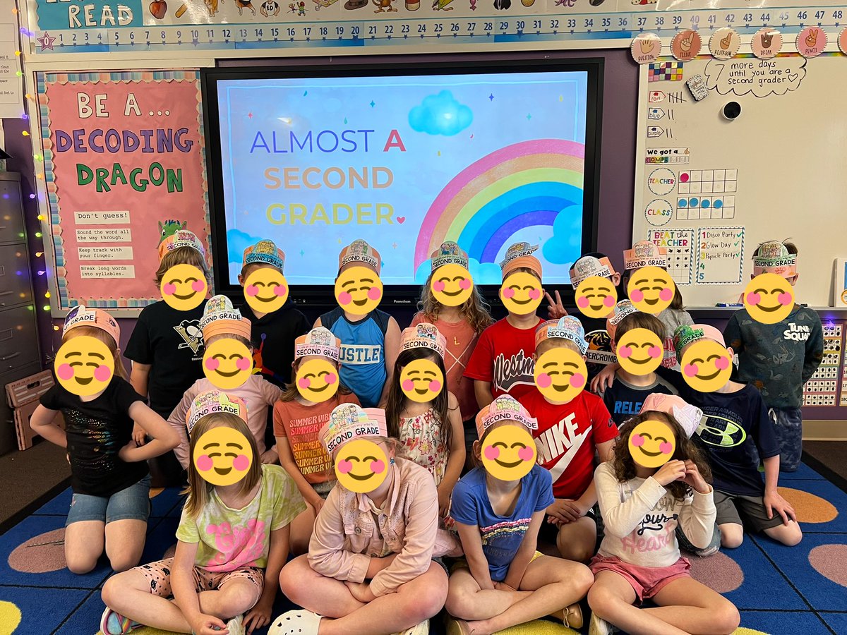 NehaAhmad__'s tweet photo. First grade is very excited to be second graders soon! We got a chance to visit second grade classrooms today to meet our teachers for next year! ❤️📚✏️ https://t.co/WJw6tLvwQm