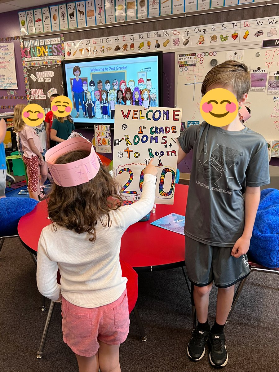 NehaAhmad__'s tweet photo. First grade is very excited to be second graders soon! We got a chance to visit second grade classrooms today to meet our teachers for next year! ❤️📚✏️ https://t.co/WJw6tLvwQm