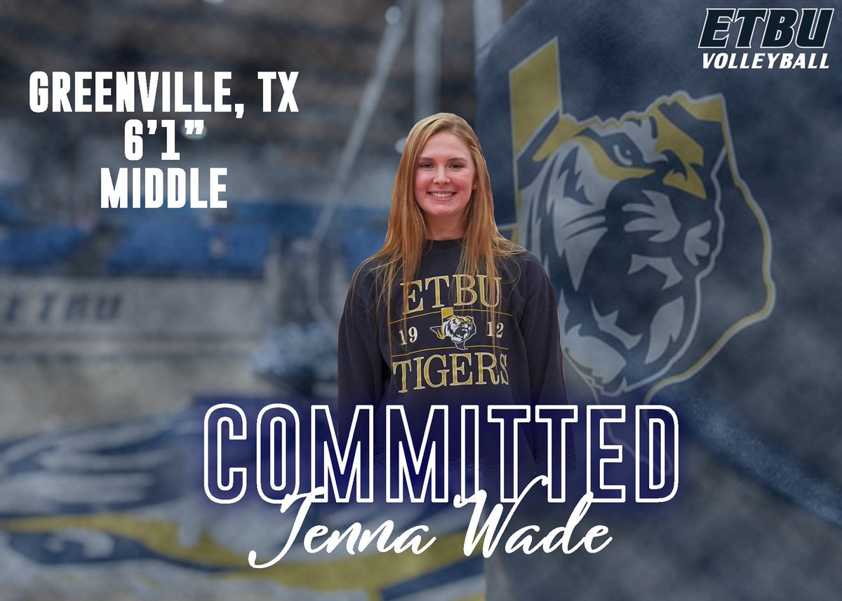 ETBU_Volleyball's tweet photo. Please join us in welcoming Jenna Wade to our ETBU family!! We are so excited for her to be on campus in the fall! π #YEAHBLUE https://t.co/ok9OyPtOpw