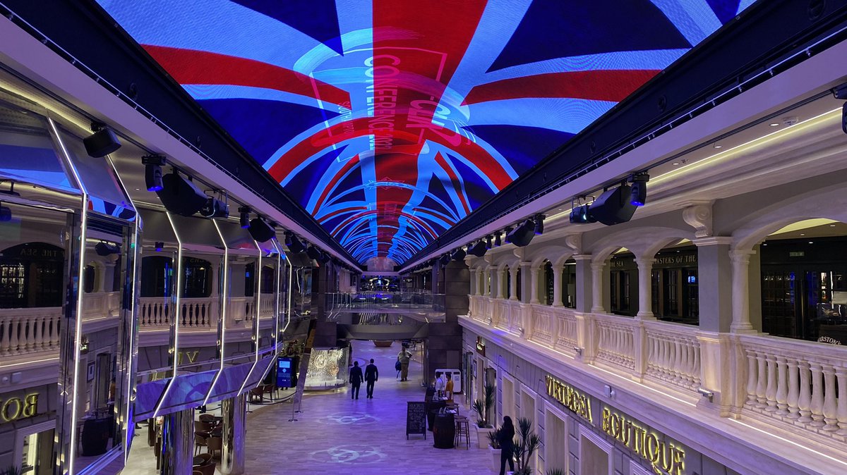 I’m attending my first Cruise conference for two years. Had a great day on MSCs Virtuosa. One of the many Cruise lines with dedicated Cruises from UK ports for the British market. Great to them getting a patriotic feel for the Jubilee #LOVECRUISE #DiscoverTheMasterpiece