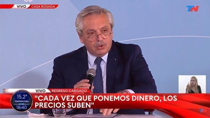 therealbuni's tweet photo. Es como si hubiera una relación entre imprimir plata y la inflacion 😳😳😳 https://t.co/wbJsOtlHk5