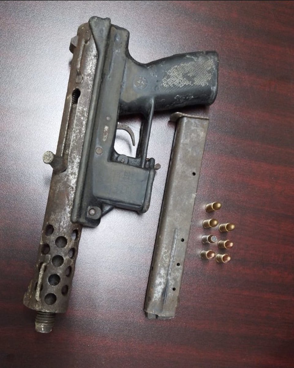 JamaicaConstab's tweet photo. The St James Police seized an Intratec Sub-Machine gun with seven rounds during a joint police/military operation in Amity Hall, St. James.
#GetTheGuns
#GetEveryIllegalGun https://t.co/fc12wWut9A