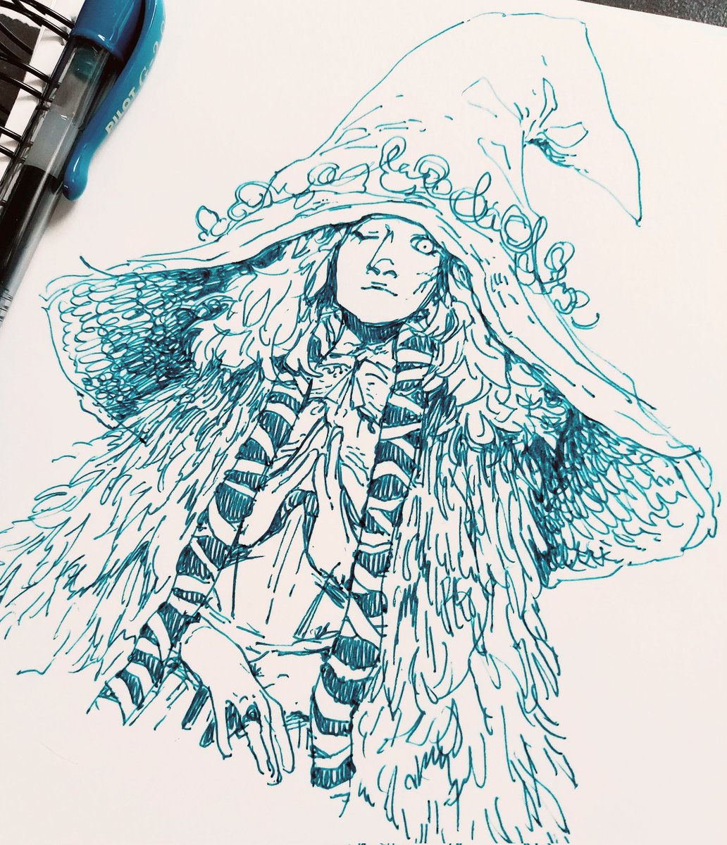 魔女ラニ 「gel pen ranni I drew last night #ELDENRI」|Kate Draws 🌈✨ Commissions closed!のイラスト