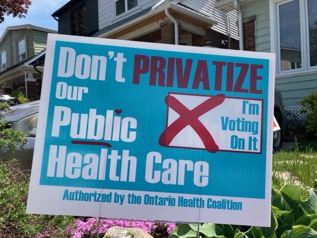 CareWatchON's tweet photo. Stop Privatizing Our Health. #homecarefirst https://t.co/ZFiYpF0IwZ