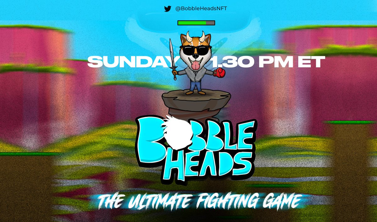 It's finally here!!!

<a href="/BobbleHeadsNFT/">Bobble Heads NFT| Mint Live!</a> launches our game this Sunday at 1.30pm ET

Be there: discord.gg/cH45DuEEgf

#FTM $ftm #Fantom #NFTCommunity #NFT