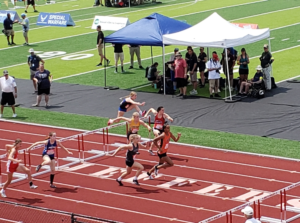 Congratulations to Brooklyn Duggan on a great Track &amp; Field season! Brooklyn gave it her all at today's race but did not advance to finals. Brooklyn is among the fastest sixteen athletes in the 100 meter hurdles in the State! Great job Brooklyn! #MCPirates