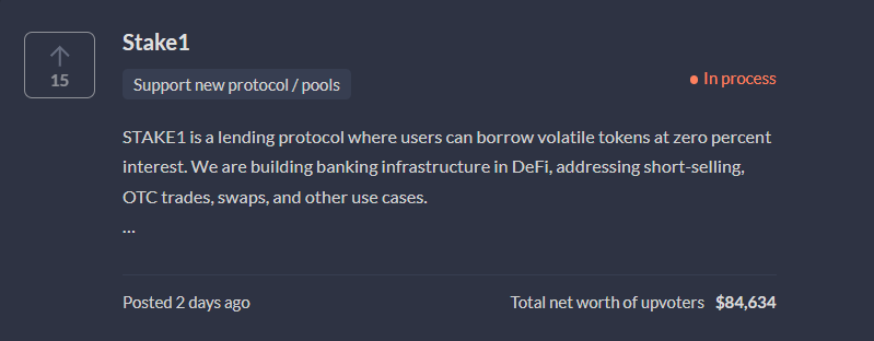 Stake1One's tweet photo. Our Stake1 token is now being tracked by @DeBankDeFi !

The state of our proposal has also been changed to 'Support new protocol / pools'

#Stablecoin #DeFi #Tether #Cryptos #Shorting #lending https://t.co/1x2SY3OULH
