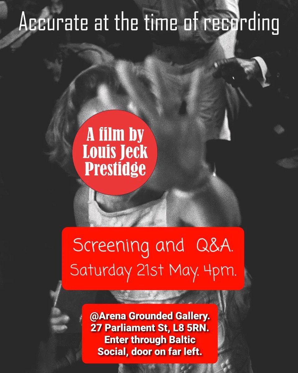 TOMORROW 4pm come along! All welcome. Grab a drink in <a href="/thebalticsocial/">the baltic social</a> and come through to Arena Grounded Gallery