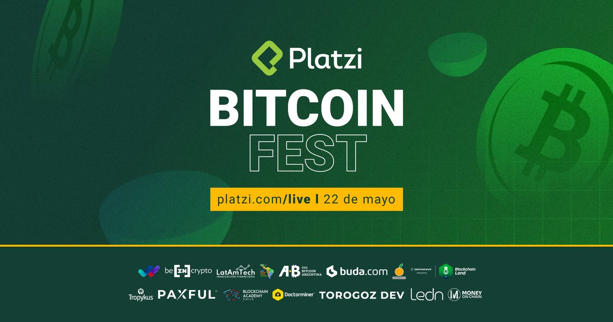 beincrypto_es's tweet photo. 📢 Nos vemos este 22 de mayo en el #BitcoinFest de @platzi, para celebrar el #PizzaDay 🍕
El futuro de #Bitcoin y la descentralización
🎙️ Denisse Donoso (Spanish Team Lead
@beincrypto_es) https://t.co/BUzakmRhco