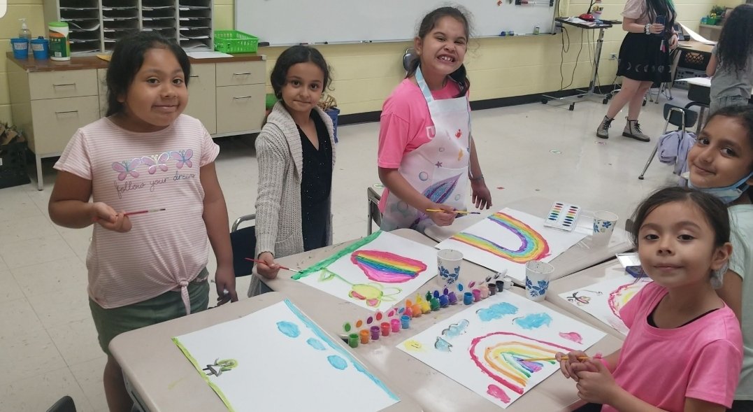 Paint day count down.  First graders love their art.  #d123 #d123han