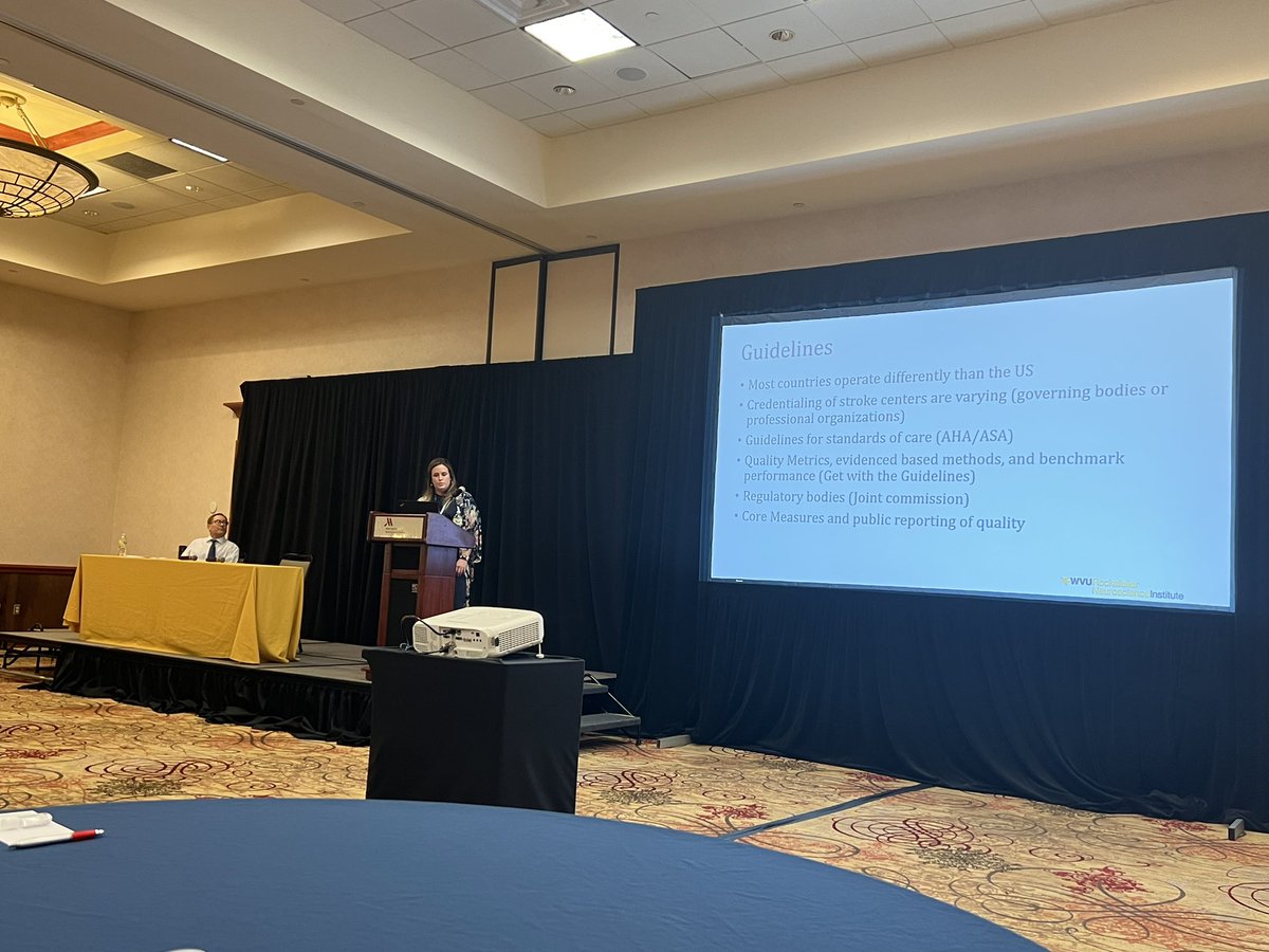 wvstrokedoc's tweet photo. Providing background to the utility of #strokeunits and role #nursing care in management of #stroke patients by our very own Sara Dobrzynski, APP on stroke service @WVUMedicine @AnneAlexandrov https://t.co/GYzJJSQNDi