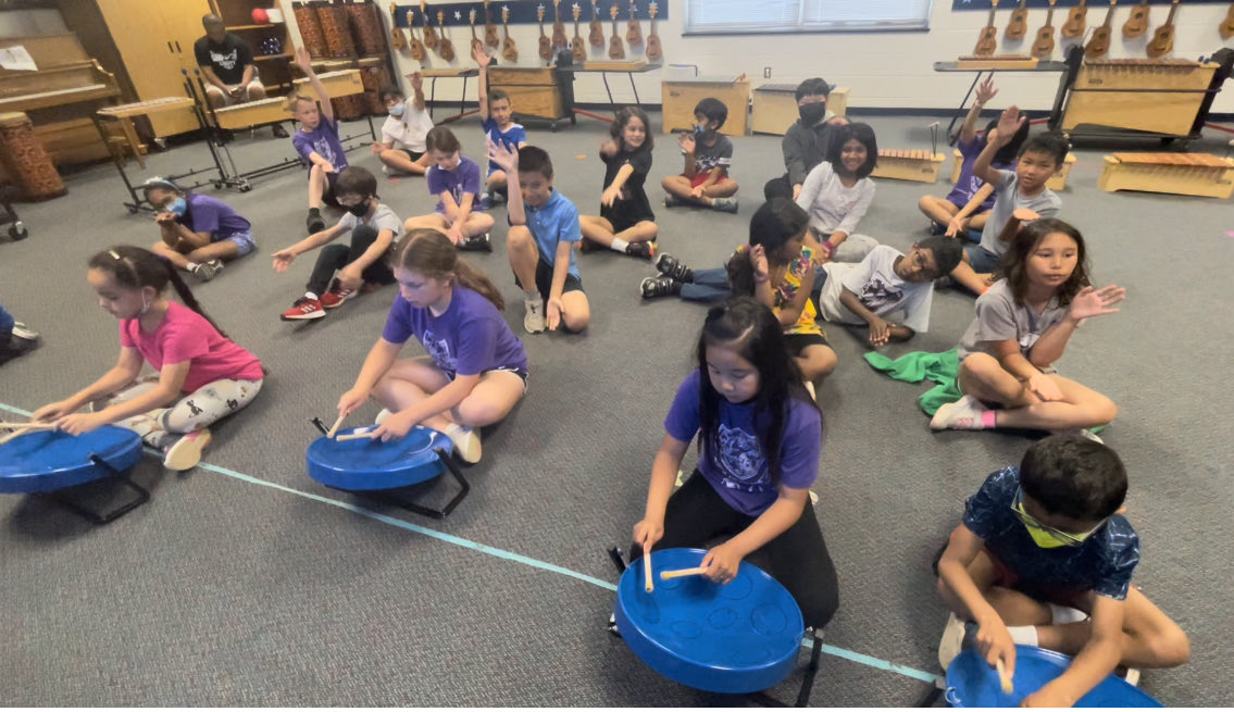 Daddy shark do do do do do do!  Thank you Liberty PTA for these fun brand new Jumbie Jam steel pans! 3rd graders had a blast being the first to play them this week! ⁦@LIBPrincipal⁩ ⁦<a href="/glweidner/">Geri Weidner</a>⁩ ⁦<a href="/MsDeMemberMusic/">Grace DeMember</a>⁩