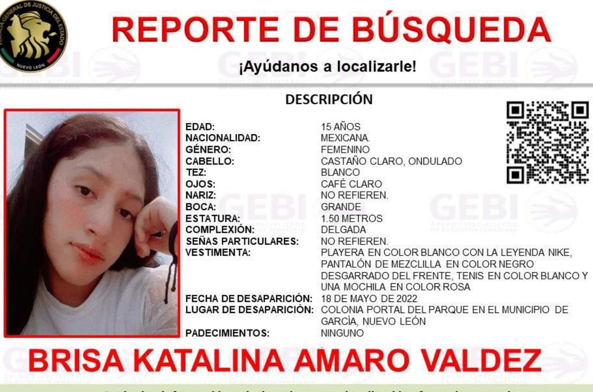 info7mty's tweet photo. Buscan a estudiante del Conalep desaparecida en García; descartan que se fugara con el novio.
 ▶️ https://t.co/Pd4LSuTUiB

#INFO7 #INFO7Local #NuevoLeón #desaparecida #reportedebusqueda #garcía #Monterrey https://t.co/Gk9KJWbR1q