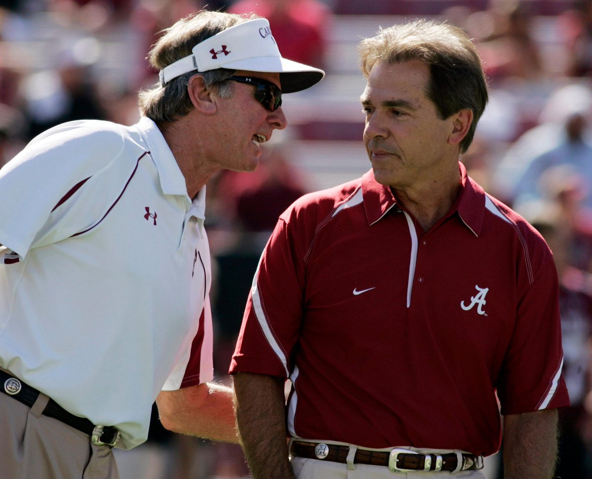 griffsz's tweet photo. .@SteveSpurrierUF on Saban/Fisher feud "“I don’t know why (Fisher) is mad at Saban. Did Saban say something that wasn’t true?” @AggieFootball @AlabamaFTBL https://t.co/sLXjrxn8Zg