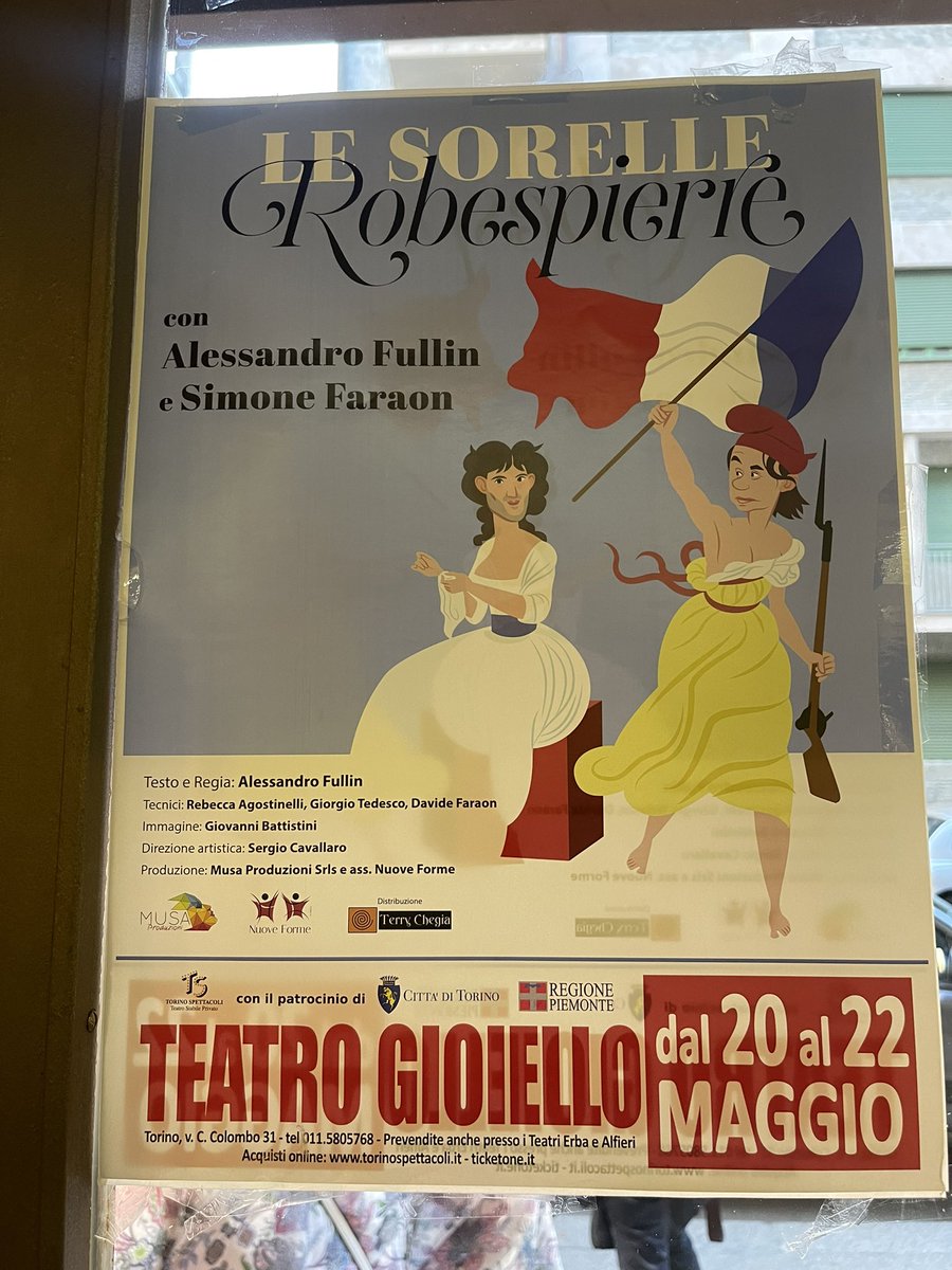 GianniTo1966's tweet photo. Stasera premiere torinese “Le Sorelle Roberspierre” #fullin @FullinAlessandr https://t.co/azJAxnwyRu