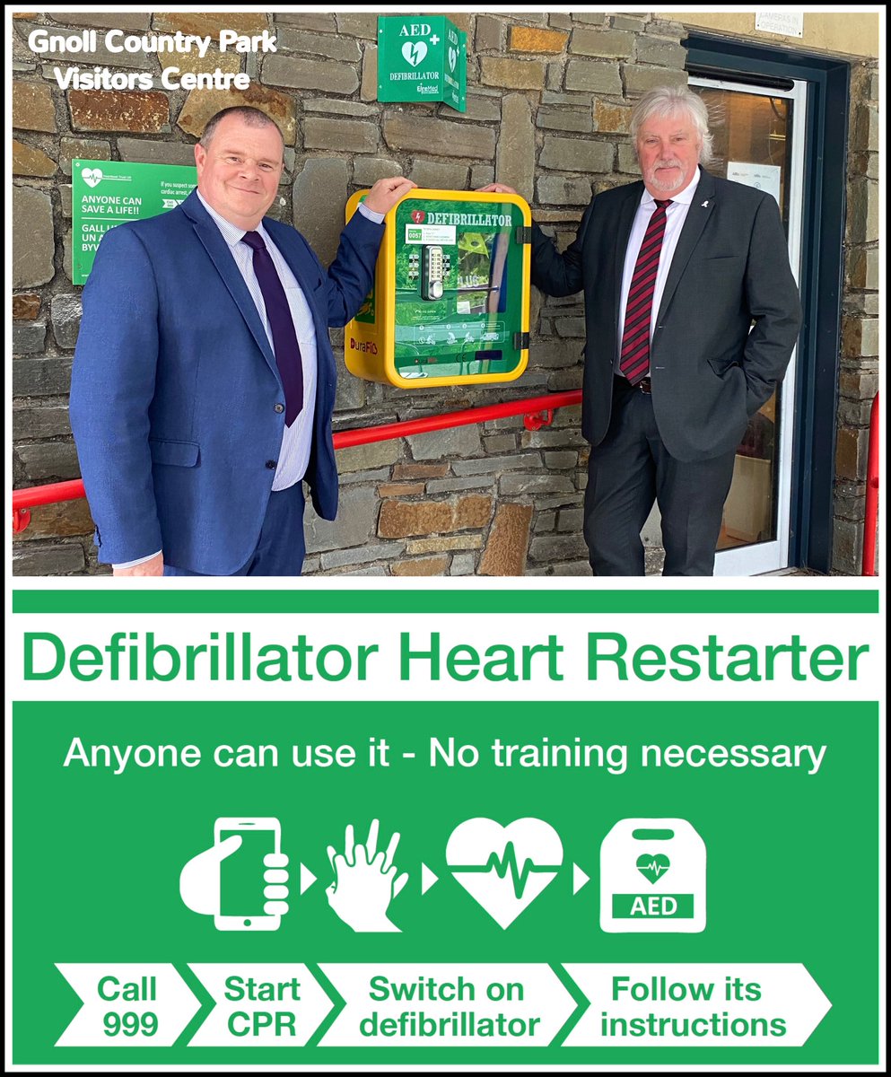 Mark Protheroe (@markprotheroe1) on Twitter photo ๐ขNew Defibrillator for <a href="/gnollpark/">Gnoll Country Park</a>! ๐
<a href="/alan_lockyer/">Cllr Alan Lockyer</a> and I donated another Defibrillator from our <a href="/NPTCouncil/">Neath Port Talbot Council</a> Members Community Fund.
Many thanks to the Gnoll Visitors Centre for taking this unit into their care. ๐
More info here on our Facebook post.๐
facebook.com/594998743/postโฆ ๐ขNew Defibrillator for <a href="/gnollpark/">Gnoll Country Park</a>! ๐
<a href="/alan_lockyer/">Cllr Alan Lockyer</a> and I donated another Defibrillator from our <a href="/NPTCouncil/">Neath Port Talbot Council</a> Members Community Fund.
Many thanks to the Gnoll Visitors Centre for taking this unit into their care. ๐
More info here on our Facebook post.๐
facebook.com/594998743/postโฆ