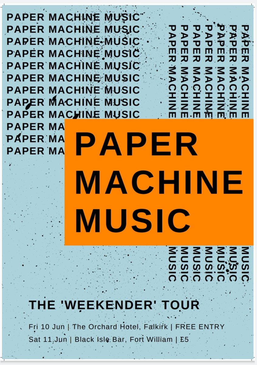 PaperMachineMus's tweet image. Upcoming gigs in June 2022.
@BlackIsleBeer theOrchardHotel

Cheers for the poster Freja MacDougall