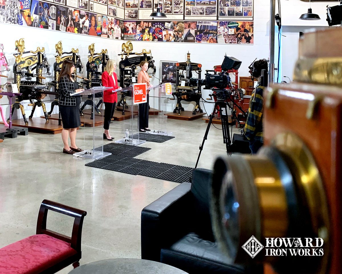 HowardIronWorks's tweet photo. Another #election, another debate opportunity. Filming of the candidates from #Oakville &amp; Oakville/#NorthBurlington ridings, to be broadcast this afternoon &amp; throughout next week. Good luck to all on June 2! @OakvilleChamber #cogecotv
#OntarioElection2022 #OntarioVotes https://t.co/VFikQePVbr
