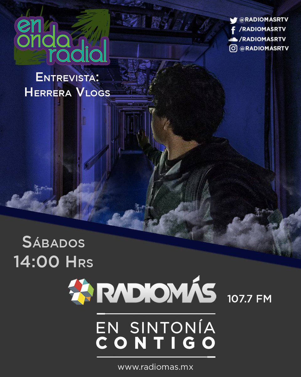 RADIOMASRTV's tweet photo. Esta semana en cabina nos acompaña un invitado que viene a contarnos acerca de sus aventuras explorando lugares de Xalapa y sus alrededores, @Herrer06. Te esperamos en #OndaRadial este sábado en punto de las 14:00 hrs por Radiomás https://t.co/8Ii2Gx7sGQ
