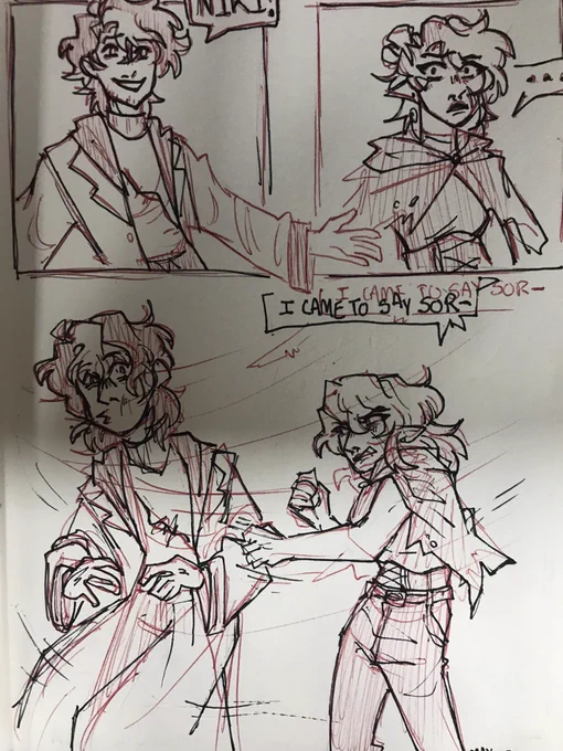 Trying to do a comic thing again &gt;:)) anyways c!niki should get to punch c!wilbur 