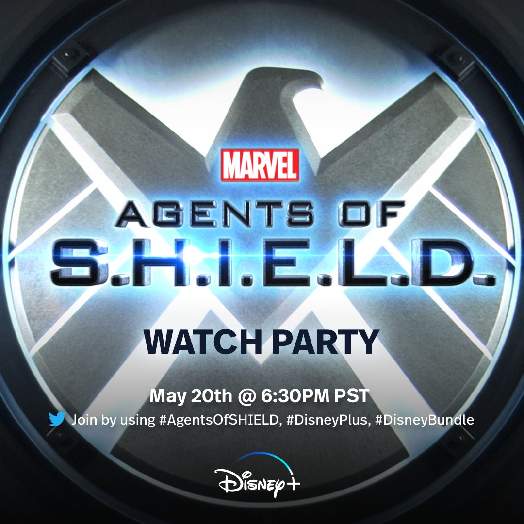 We've got your evening plans. Join us at 6:30p PT / 9:30p ET for our @AgentsOfSHIELD Watch Party and tweet along using #AgentsOfSHIELD and #DisneyPlus. #DisneyBundle