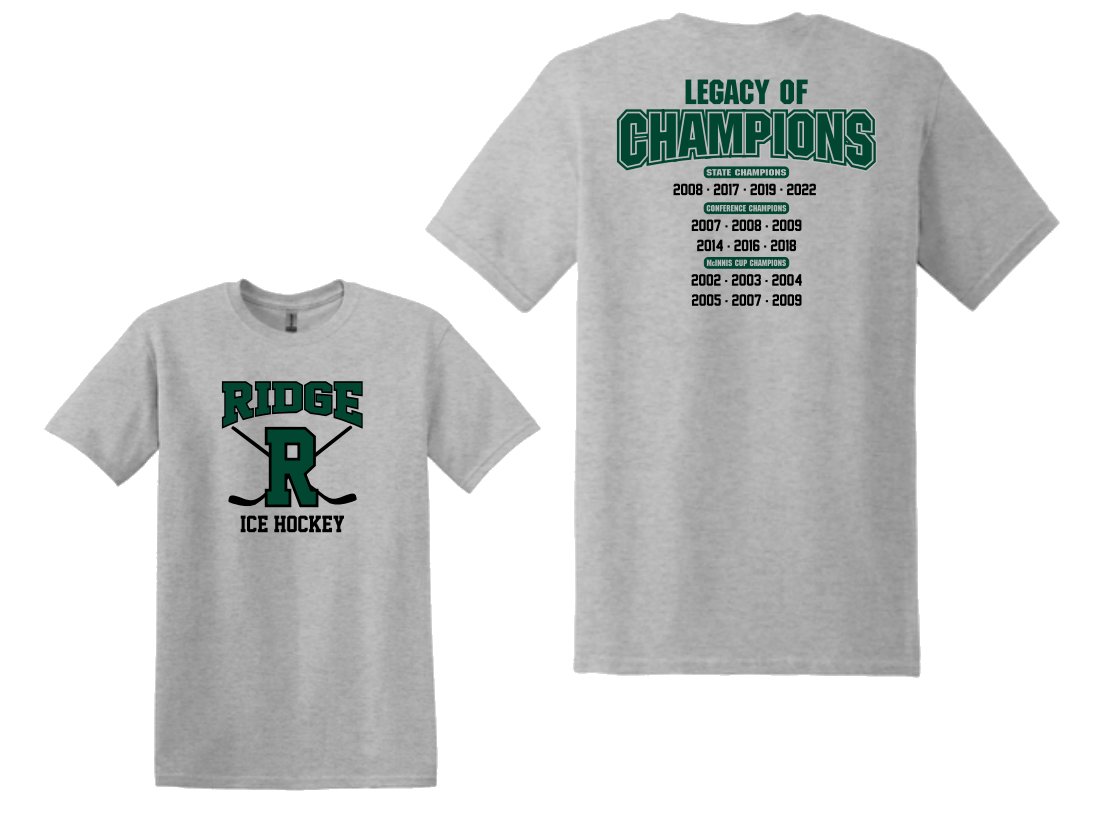 RidgeHockey's tweet image. Join the players at our booth tomorrow 5/21 at Charter Day in downtown Basking Ridge.  Purchase your own Legacy of Champions shirt and help support the team.